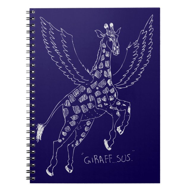 Caderno Espiral Girafa + pegasus = Giraffsus (Frente)