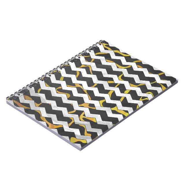 Caderno Espiral Giraffe Black and Yellow Impressão (Left Side)