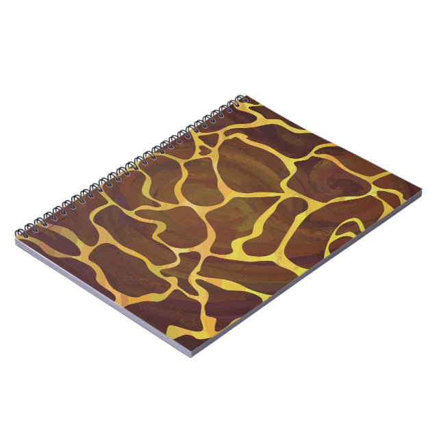 Caderno Espiral Giraffe Brown e Impressão Amarelo (Left Side)