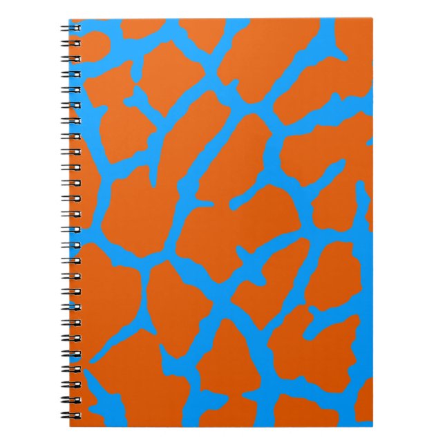 Caderno Espiral Giraffe Impressão Orange Cyan (Frente)