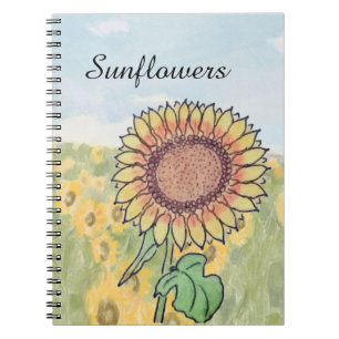 Caderno Espiral Girassóis