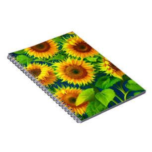 Caderno Espiral Girassóis