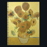 Caderno Espiral Girassóis de Vincent van Gogh |, 1888<br><div class="desc">Número de coleção da imagem:  BAL970 girassóis,  1888 (óleo em canvas). Gogh,  óleos da camionete de Vincent 1853-90) (em canvas. National Gallery,  Londres,  Reino Unido.  1888</div>
