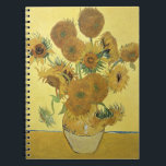 Caderno Espiral Girassóis de Vincent van Gogh |, 1888<br><div class="desc">Número de coleção da imagem:  BAL970 girassóis,  1888 (óleo em canvas). Gogh,  óleos da camionete de Vincent 1853-90) (em canvas. National Gallery,  Londres,  Reino Unido.  1888</div>
