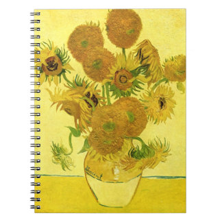 Caderno Espiral Girassóis em Vase Van Gogh Fine Art