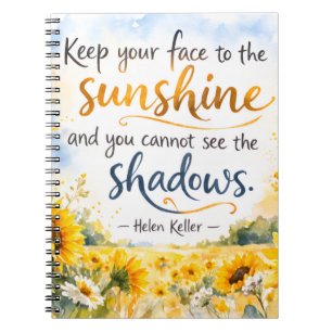 Caderno Espiral Girassóis Inspiradores – Girassol em Aquarela