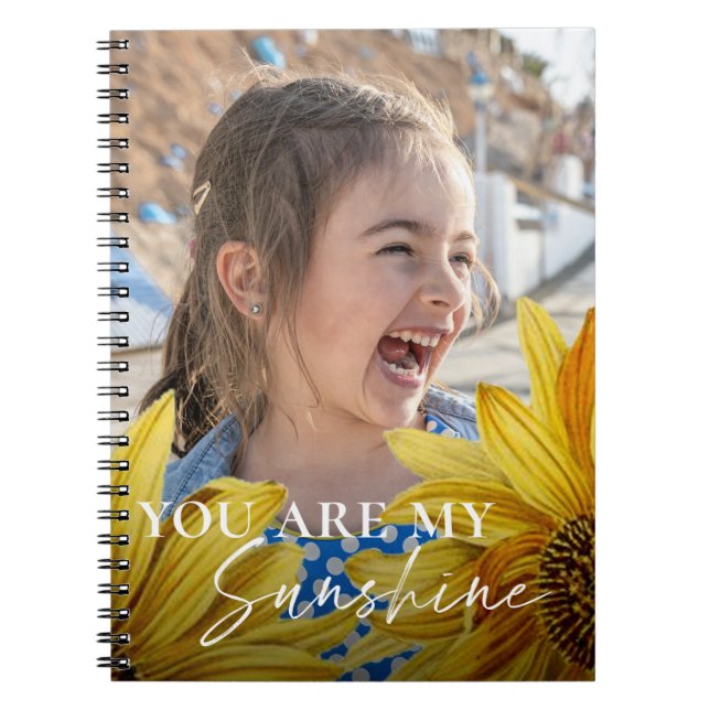Caderno Espiral Girassol Amarelo Brilhante E Brilhante Você É Meu  (Frente)
