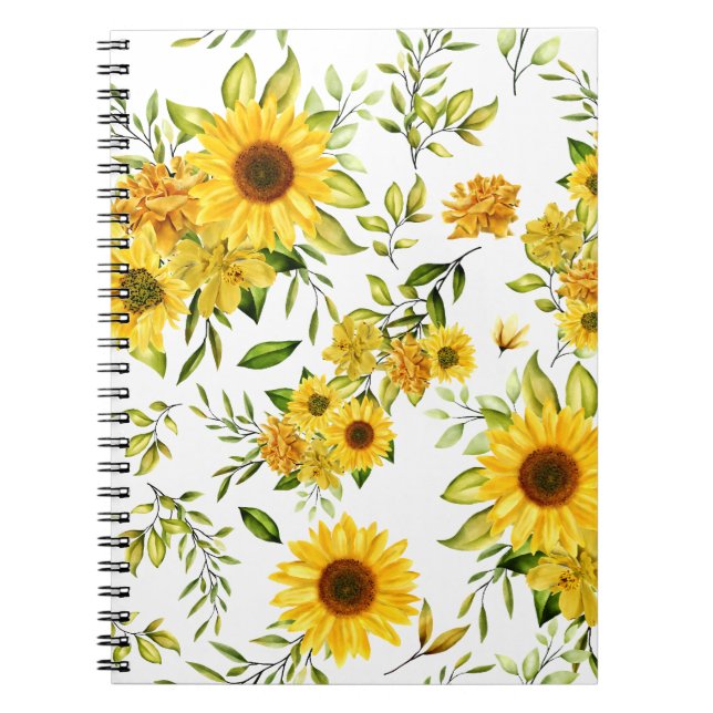 Caderno Espiral Girassol Aquarela 8 (Frente)