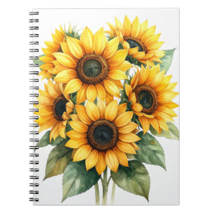 Caderno Espiral Girassol Dourado