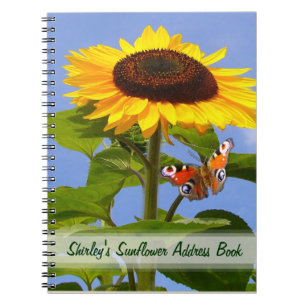 Caderno Espiral Girassol e borboleta ~ Livro