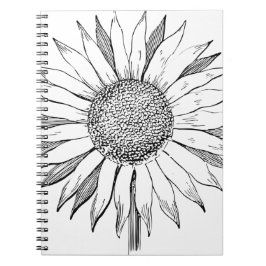 Caderno Espiral Girassol Ilustrado