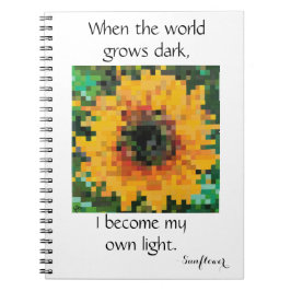 Caderno Espiral Girassol Pixel Radiante