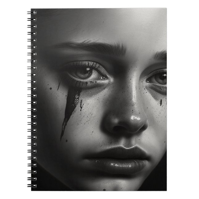 Caderno Espiral Girl with tears (Frente)