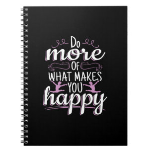 Caderno Espiral Girls Gymnastics - Motivational Happy Cote