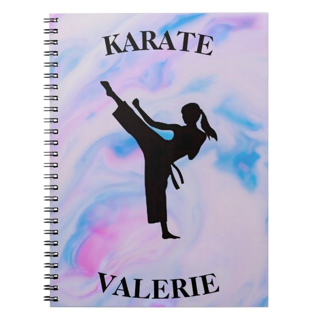 Caderno Espiral Girls Karate Pastel Swirl (Frente)