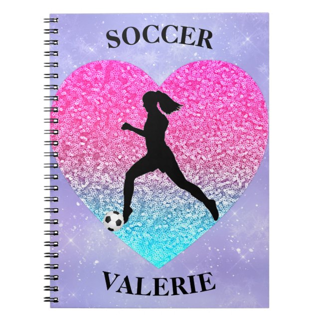 Caderno Espiral Girls Love Soccer (Frente)