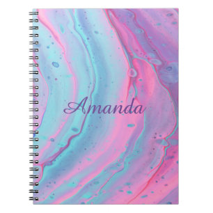 Caderno Espiral Girls personalizadas rosa e azuis
