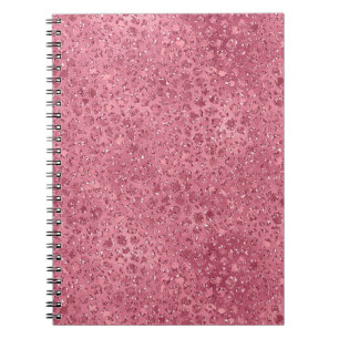 Caderno Espiral Girly Pink Glitter Leopard