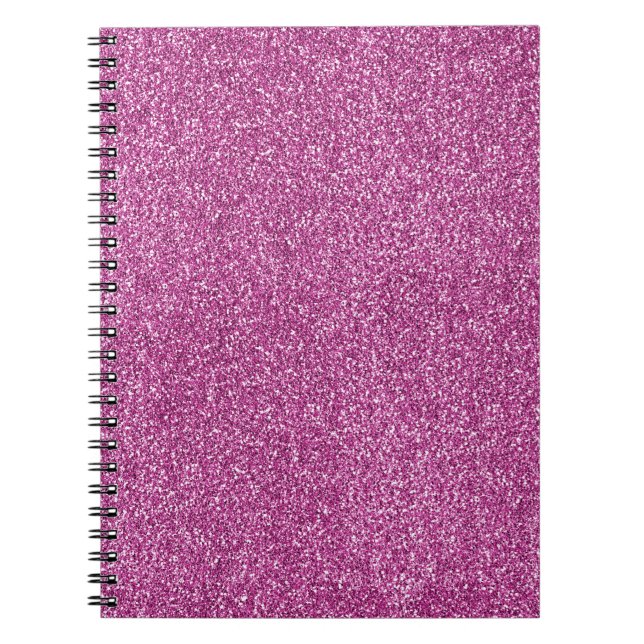 Caderno Espiral Girly Pink Glitz Glitter (Frente)