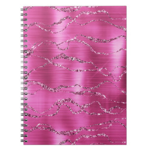 Caderno Espiral Girly Pink Glitz Glitter