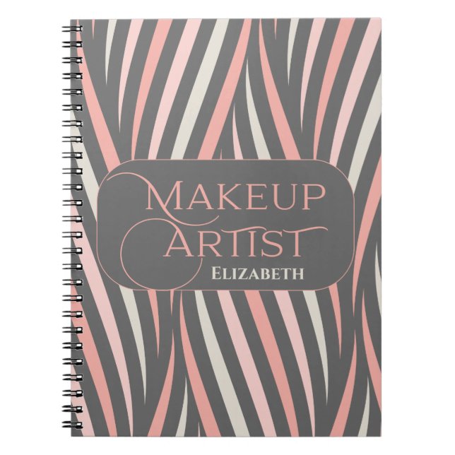 Caderno Espiral Girly Pink Makeup Artist Professional (Frente)
