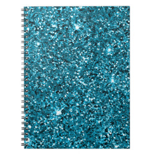 Caderno Espiral Girly Turquoise Glitter