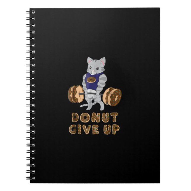 Caderno Espiral Giro de Rosquinha de Elevação de Gato (Frente)