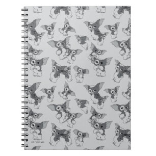 Caderno Espiral Gizmo   Black & White Pattern