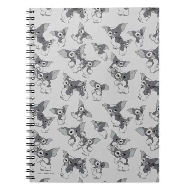 Caderno Espiral Gizmo | Black & White Pattern (Frente)