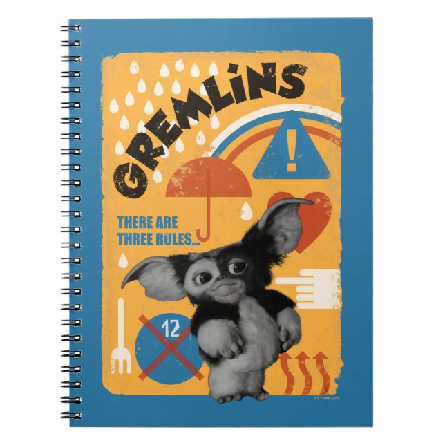 Caderno Espiral Gizmo | There Are Three Rules (Frente)