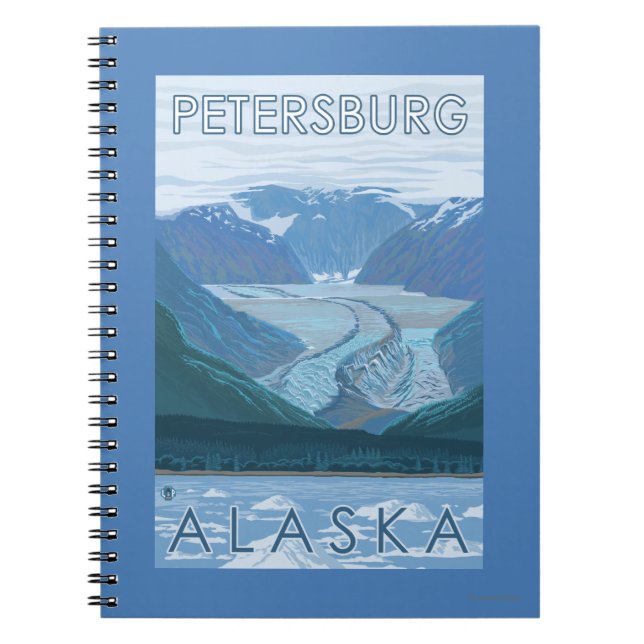 Caderno Espiral Glacier Scene - Petersburg, Alaska (Frente)