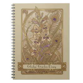Caderno Espiral Gladiolus italicus Art Nouveau
