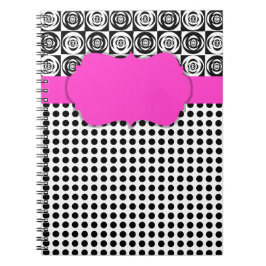 Caderno Espiral Glam Personalizado Rosa Quente
