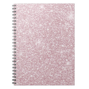 Caderno Espiral Glitter cintilante cintilante rosado e brilhante a