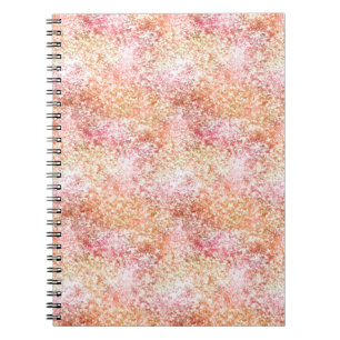 Caderno Espiral Glitter de Unicórnio Rosa Pêssego