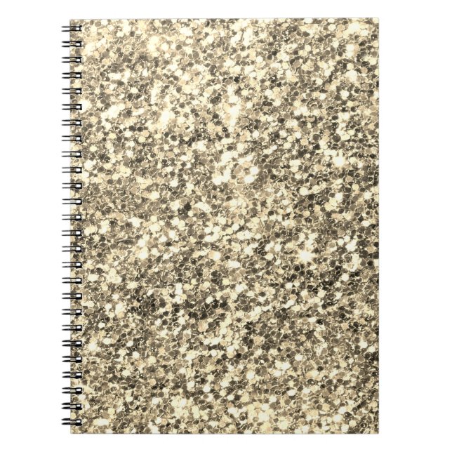 Caderno Espiral Glitter do ouro (Frente)