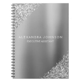 Caderno Espiral Glitter do Silver Business Professional Sparkle