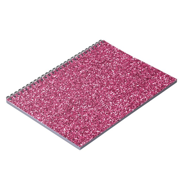 Caderno Espiral Glitter Rosa Girassol (Left Side)