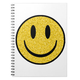 Caderno Espiral Glitter Smile Face
