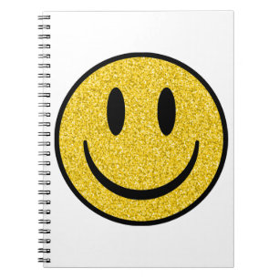 Caderno Espiral Glitter Smile Face