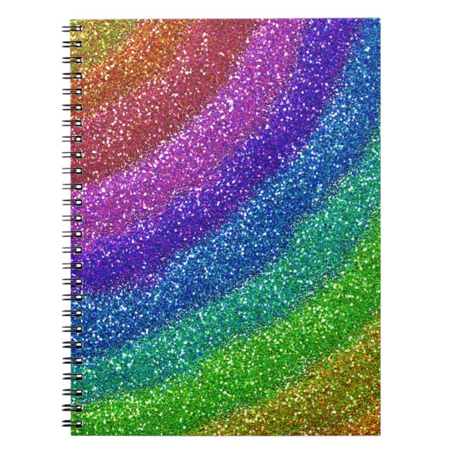 Caderno Espiral Glitters Rainbow (Frente)