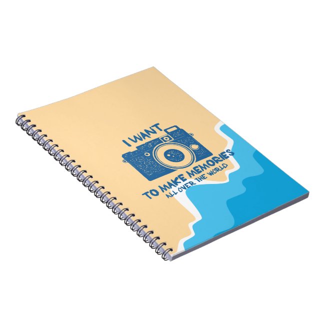 Caderno Espiral Globetrotter do Viagem de corte moderno (Lado Direito)