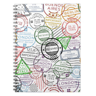 Caderno Espiral Globetrotter Travelling Stamped Journal
