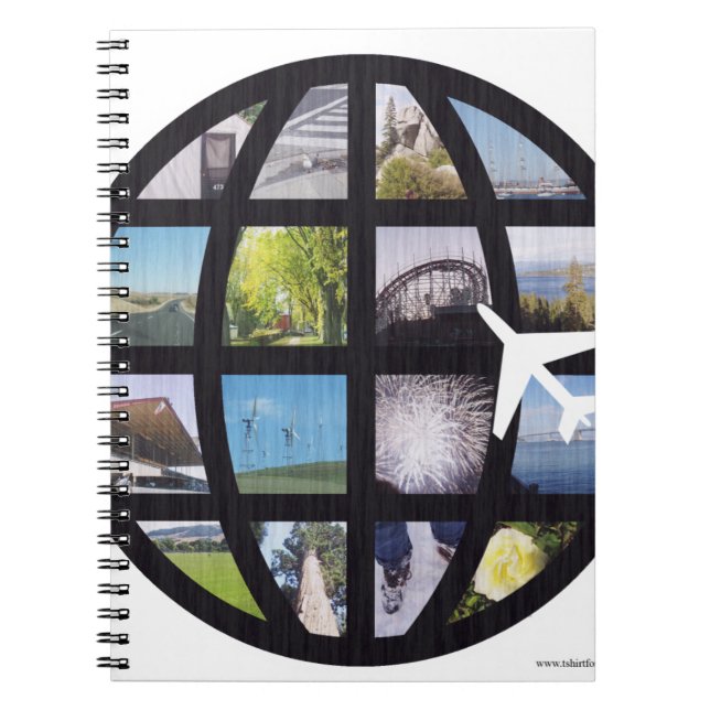 Caderno Espiral Globo de Fotos Divertidas Retro (Frente)