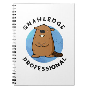 Caderno Espiral Gnawledge Professional Funny Beaver Pun