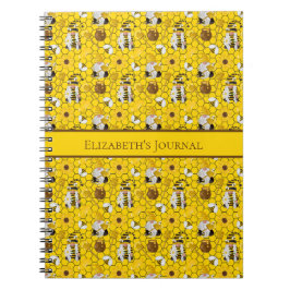 Caderno Espiral Gnome Yellow Sunflower Beers Honey Diário Notebook