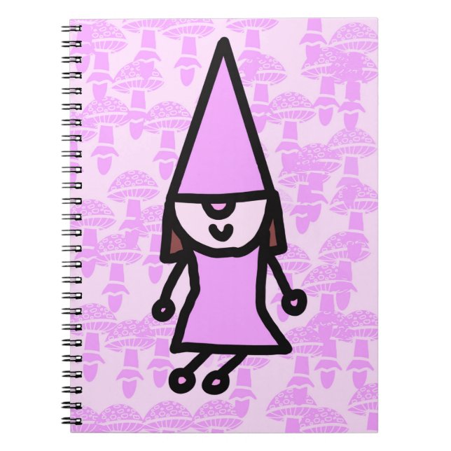 Caderno Espiral Gnomo Rosa (Frente)