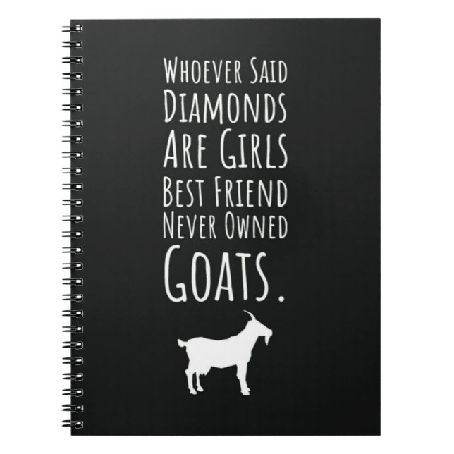 Caderno Espiral Goat Gifts For Her Girl Farm Women Farmer (Frente)