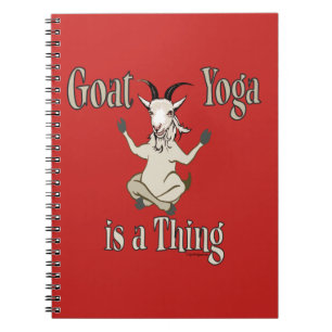 Caderno Espiral Goat Yoga é uma coisa   GetYerGoat™