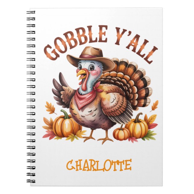 Caderno Espiral Gobbley'all westernthanksgiving  (Frente)